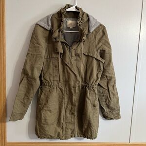 LOFT Ann Taylor Olive Green Lightweight Jacket Size XS